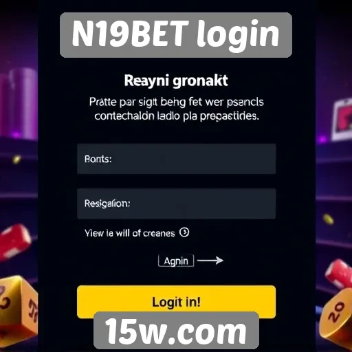 N19BET login explore como criar uma conta